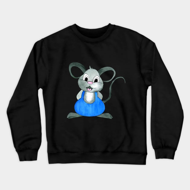 Funny Mouse Crewneck Sweatshirt by NastasiaPattern